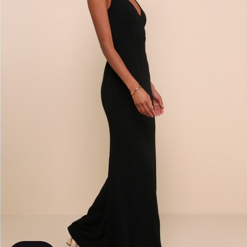 Melorna Black Floor Length Dress